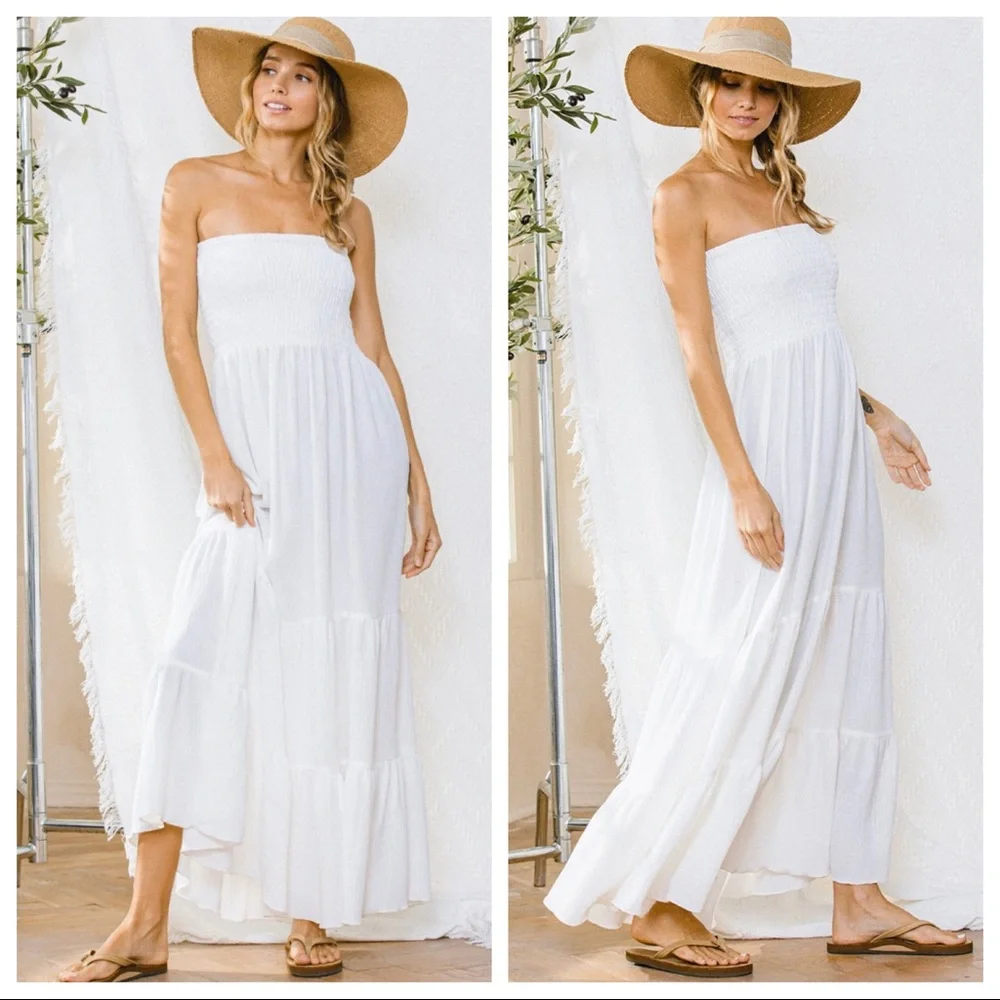 40 Boho Hippie Chic Fabulous Must have Off -Shoulder Tiered Maxi dress - Picture 3 of 3